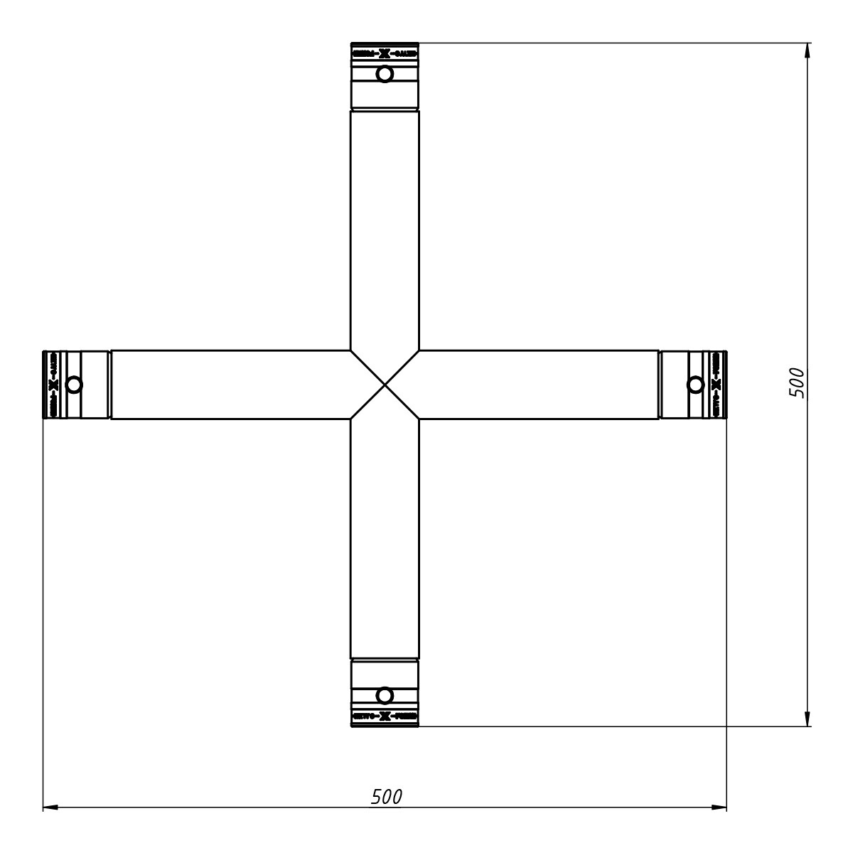 FORTEX FX32-C41-V ladder truss 3-weg kruis verticaal FORTEX FX32-C41-V ladder truss 3-weg kruis verticaal