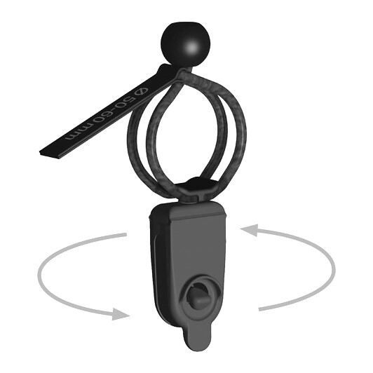G-QUICK 2.0 gordijnklem 360° draaibaar Ø50-60mm G-QUICK 2.0 gordijnklem 360° draaibaar Ø50-60mm