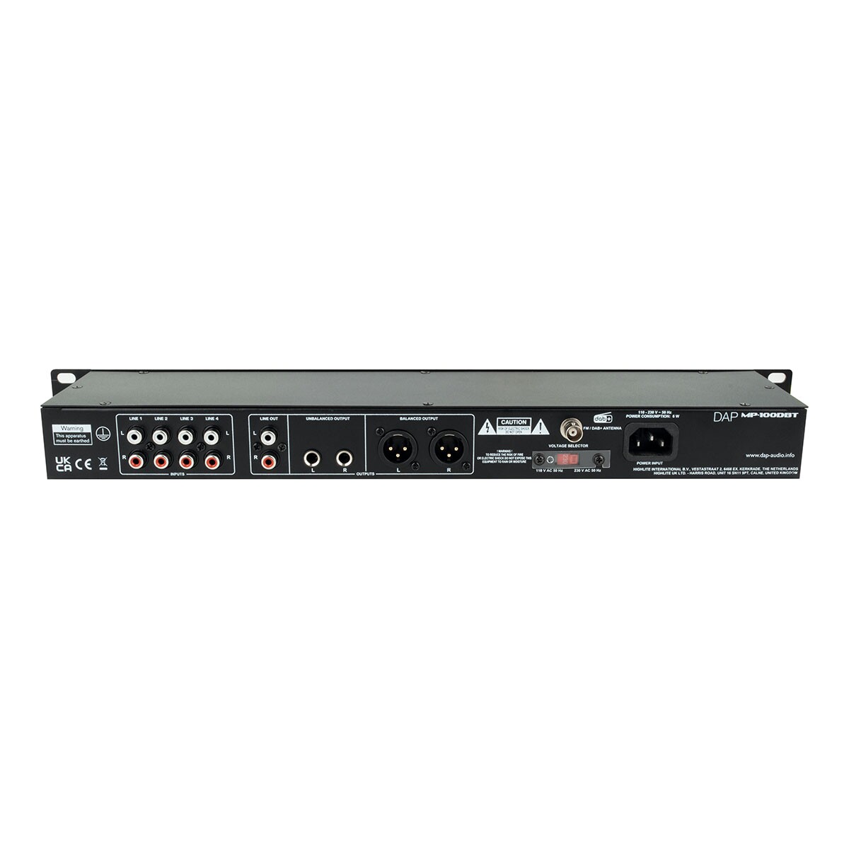 DAP MP-100DBT Professionele Mediaspeler 1U met DAB+ DAP MP-100DBT Professionele Mediaspeler 1U met DAB+