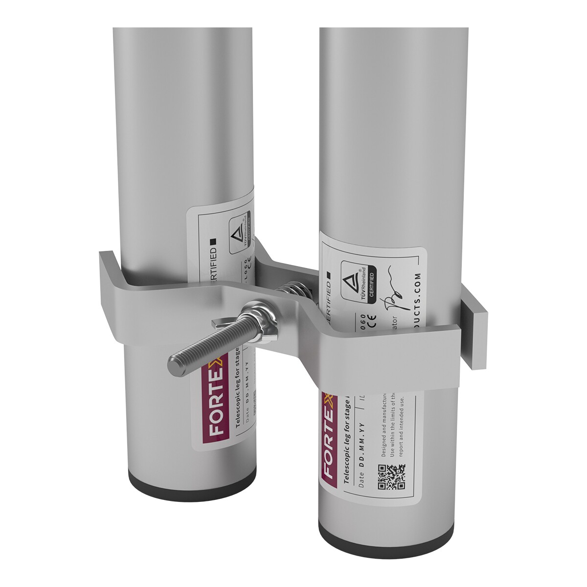FORTEX STAGE750 Leg to Leg podium poot Clamp enkel voor overlap tribune opstelling FORTEX STAGE750 Leg to Leg podium poot Clamp enkel voor overlap tribune opstelling