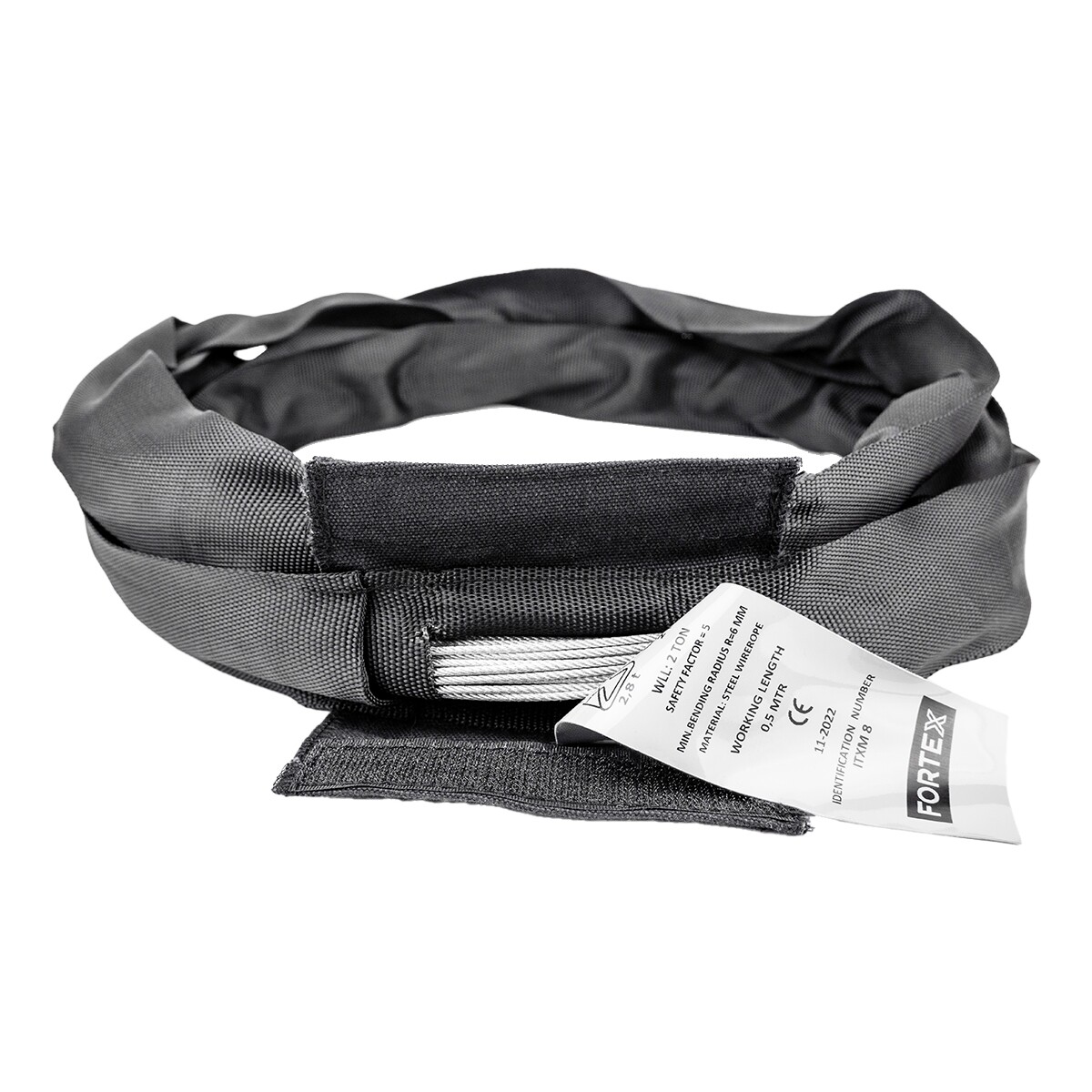 FORTEX Softsteel - rondstrop met stalen kern WLL 2T - 2 meter FORTEX Softsteel - rondstrop met stalen kern WLL 2T - 2 meter