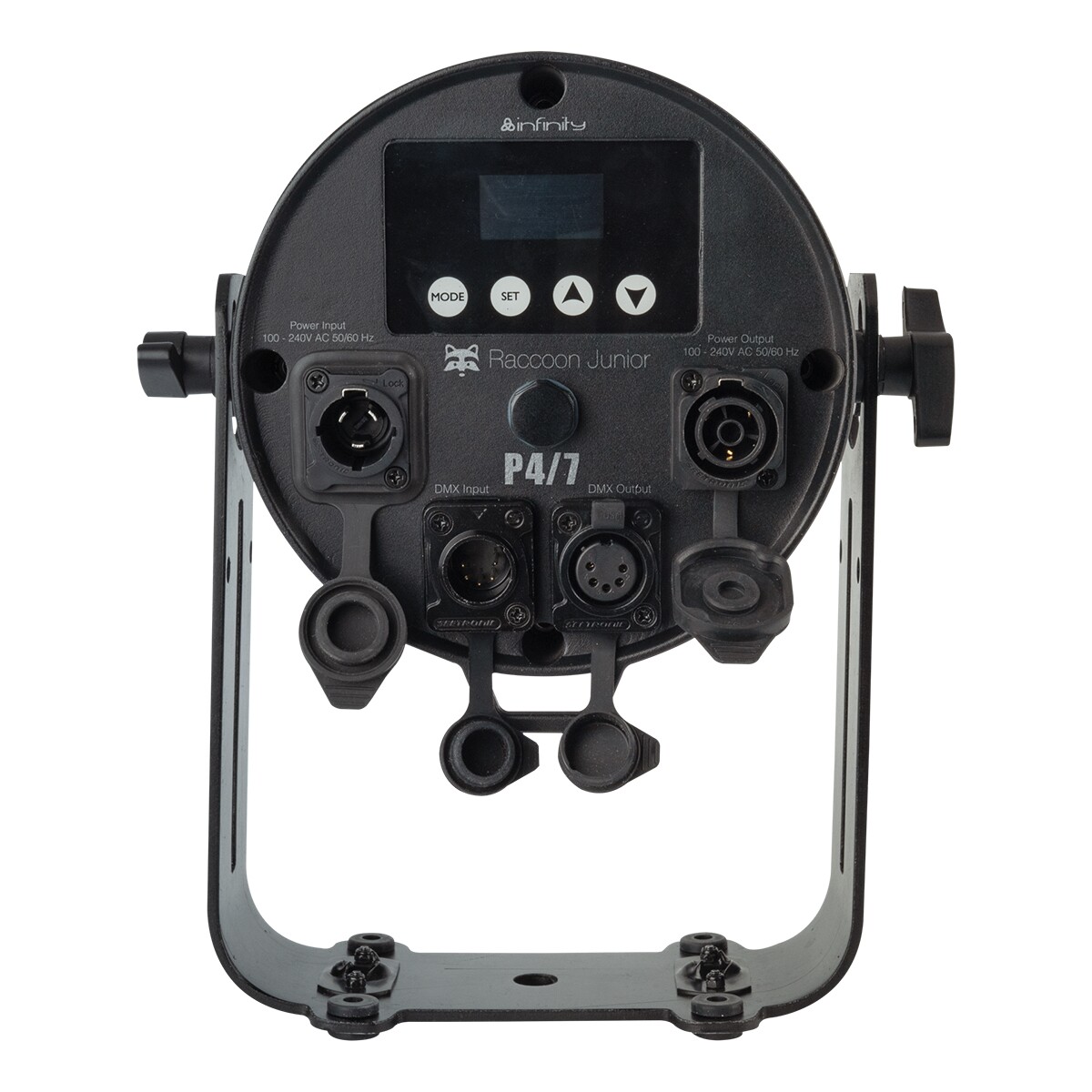 Infinity Raccoon Junior P4/7 Professionele RGBCALDB Par Can - IP65 Infinity Raccoon Junior P4/7 Professionele RGBCALDB Par Can - IP65