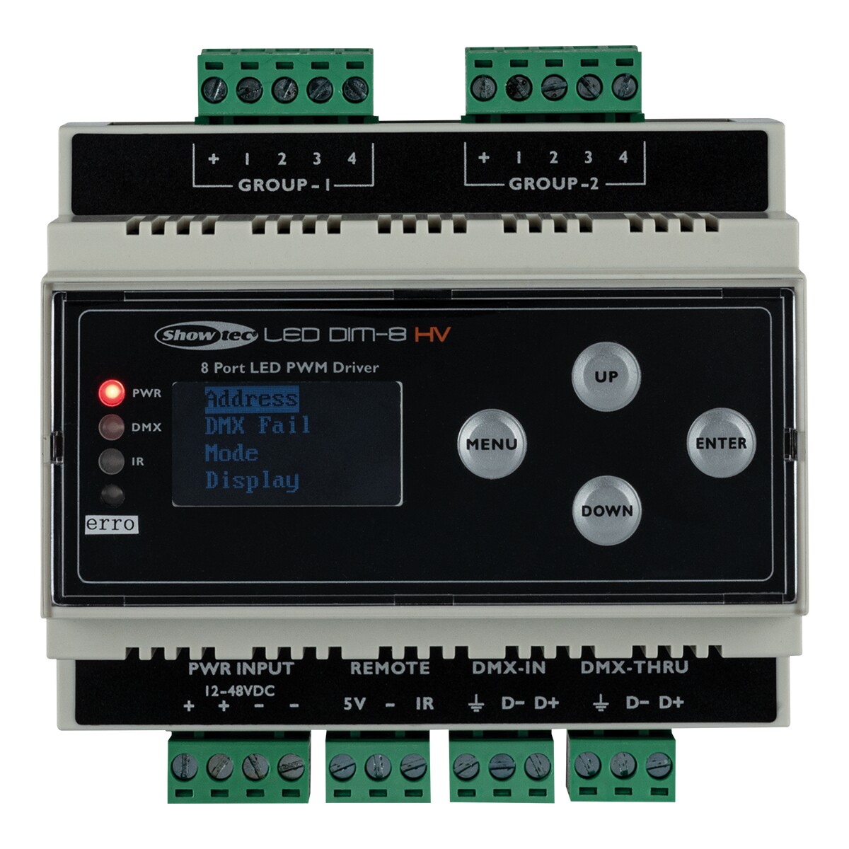 Showtec LED Dim-8 HV DIN-rail Showtec LED Dim-8 HV DIN-rail