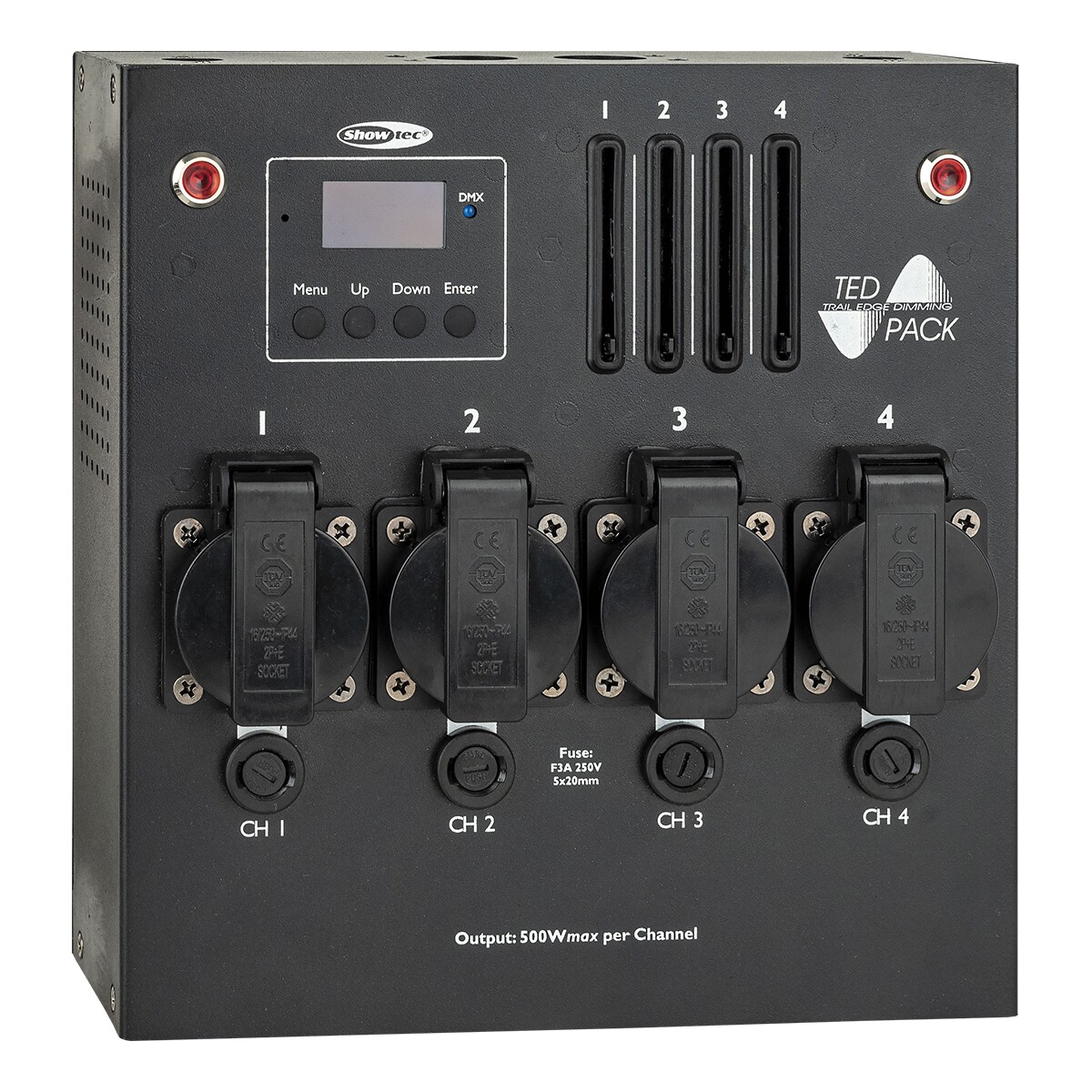 Showtec TED Pack LC 4-Kanaals dimmer pack met local control Showtec TED Pack LC 4-Kanaals dimmer pack met local control