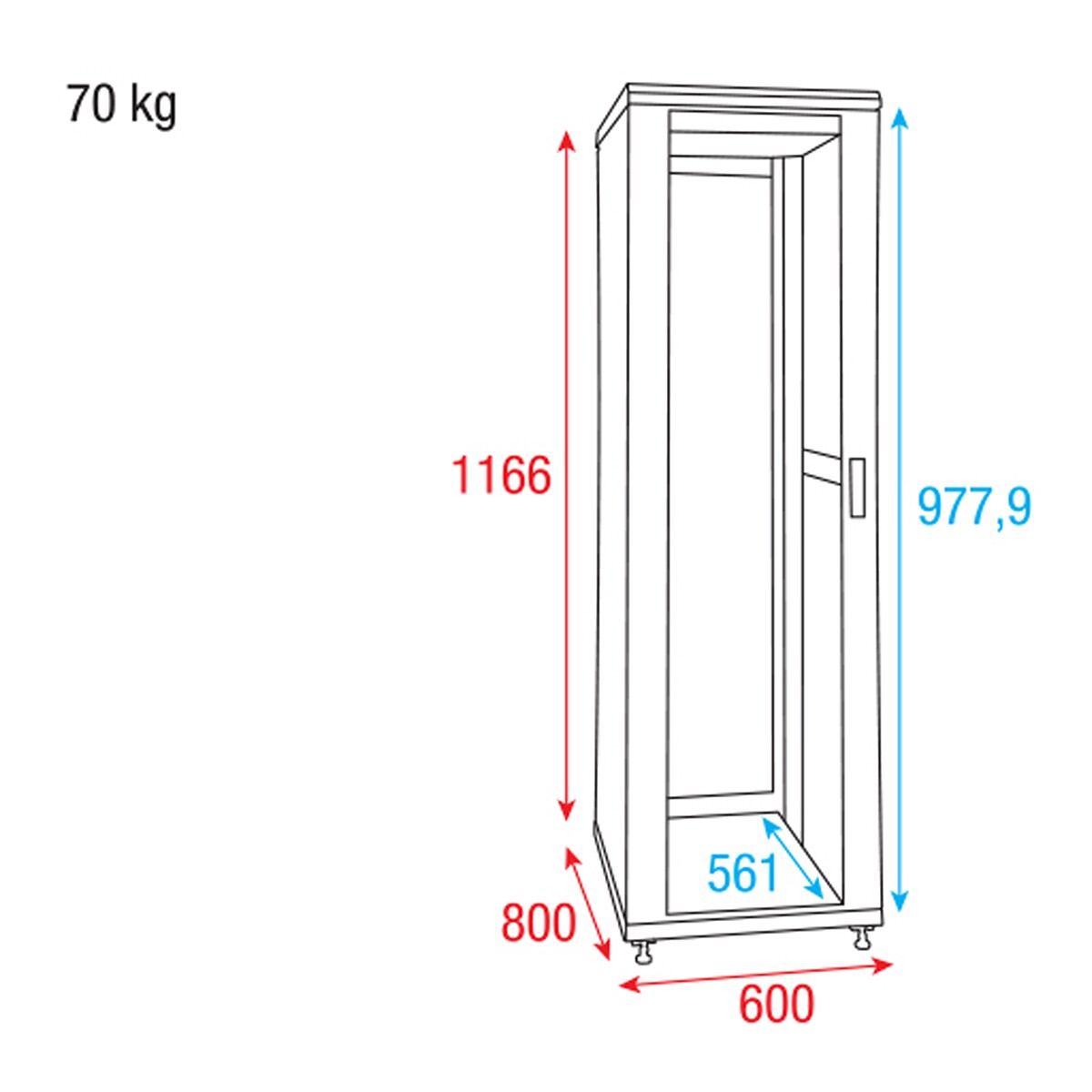 Showgear RCA-FSM-22 22 U Netwerkkast met gaasdeur Showgear RCA-FSM-22 22 U Netwerkkast met gaasdeur