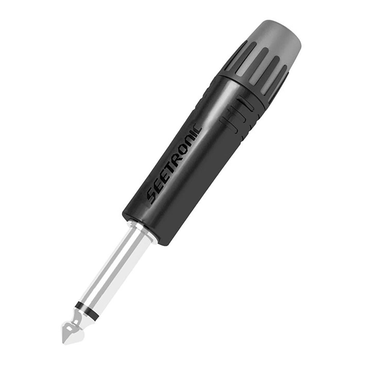 SEETRONIC Jack Plug 6.3 mm Mono Zwarte behuizing - zwarte eindkap SEETRONIC Jack Plug 6.3 mm Mono Zwarte behuizing - zwarte eindkap