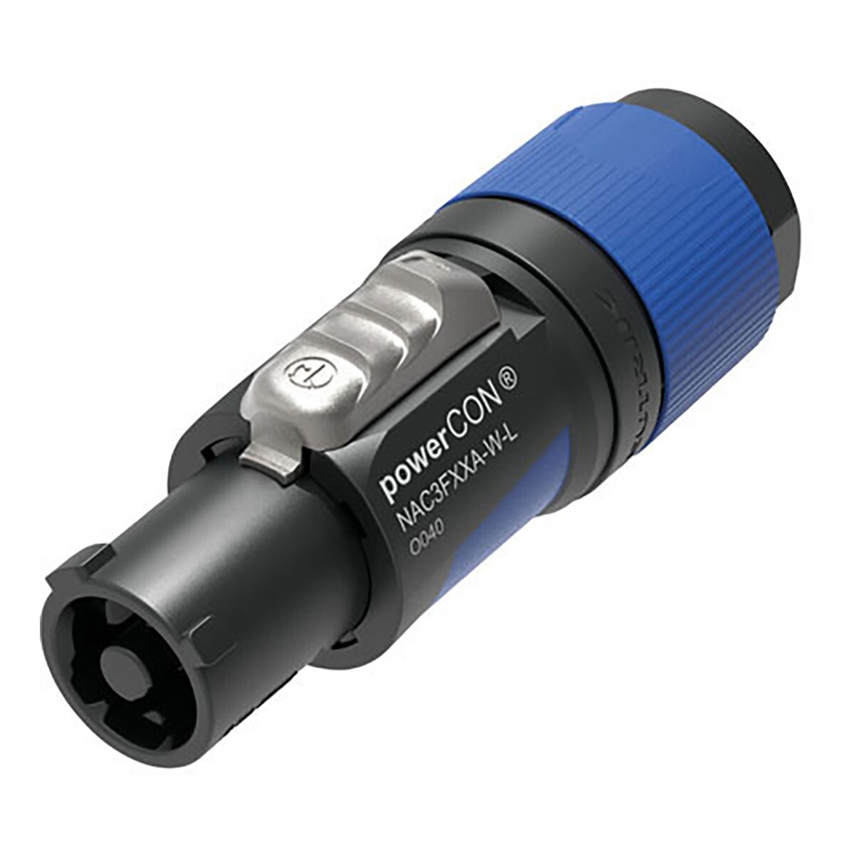 Neutrik® NAC3FXXA-W-L PowerCON Connector - L Grijs/blauwe behuizing - Grote kabeldiameter Neutrik® NAC3FXXA-W-L PowerCON Connector - L Grijs/blauwe behuizing - Grote kabeldiameter