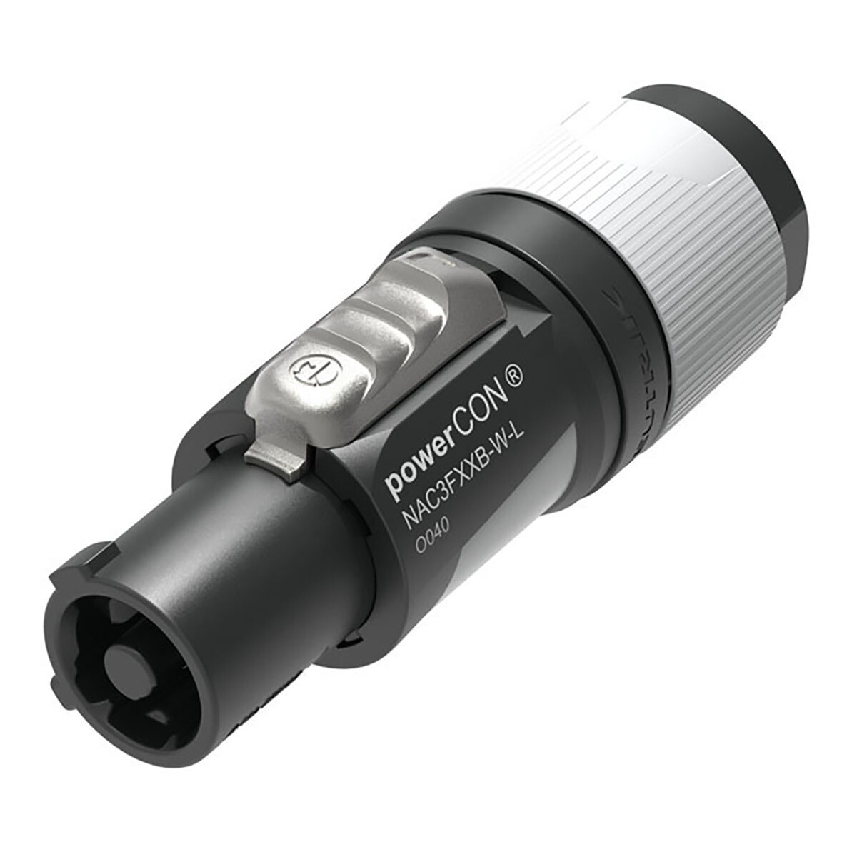 Neutrik® NAC3FXXB-W-L PowerCON Connector - L Grijs/witte behuizing - Grote kabeldiameter Neutrik® NAC3FXXB-W-L PowerCON Connector - L Grijs/witte behuizing - Grote kabeldiameter