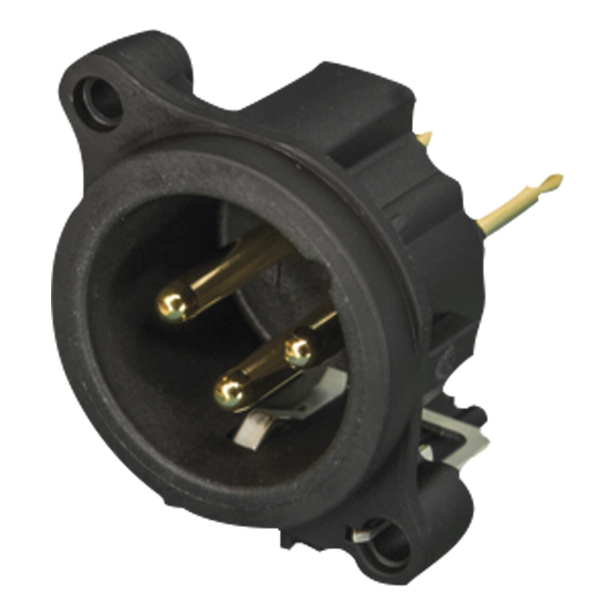 Neutrik® NC5MAV - 3-polige male XLR-aansluiting met afzonderlijk aardcontact voor verticale PCB-montage