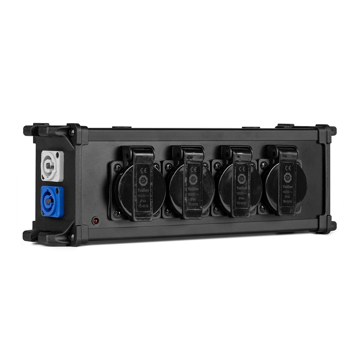 PD Connex PSB40 4-voudige Schuko stroomverdeler met powerCON IN en OUT doorlus - zwart PD Connex PSB40 4-voudige Schuko stroomverdeler met powerCON IN en OUT doorlus - zwart