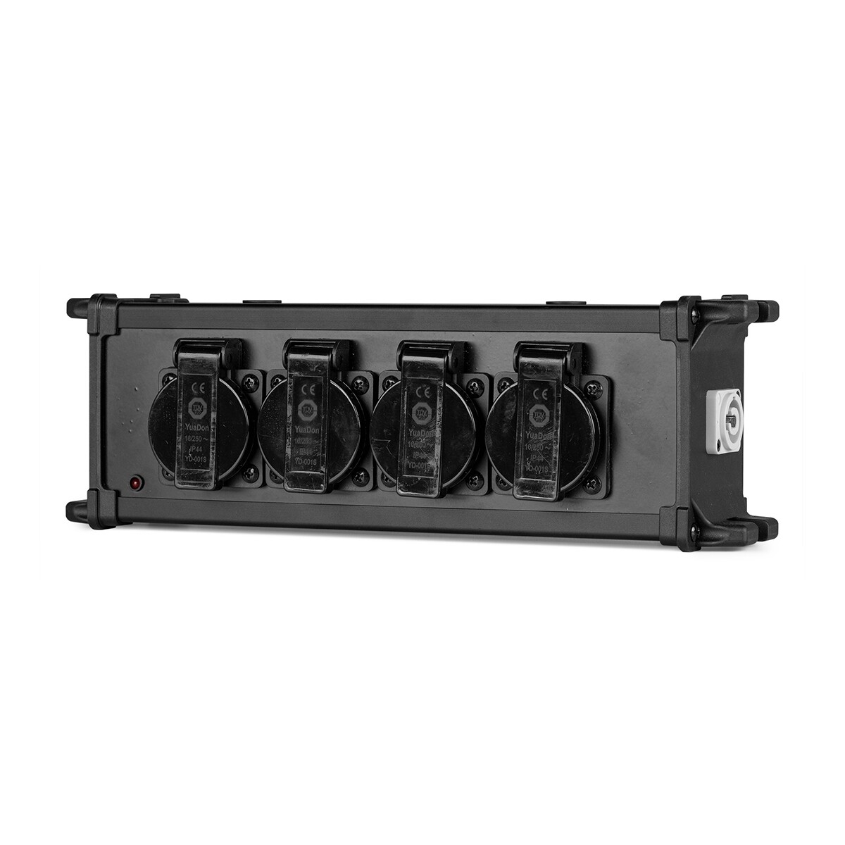 PD Connex PSB40 4-voudige Schuko stroomverdeler met powerCON IN en OUT doorlus - zwart PD Connex PSB40 4-voudige Schuko stroomverdeler met powerCON IN en OUT doorlus - zwart
