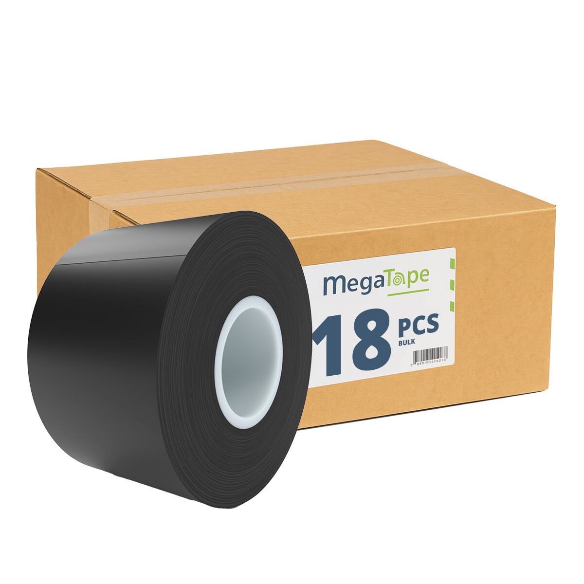 18x MegaTape UT7 balletvloer PVC tape - 33 m op rol 50 mm zwart 18x MegaTape UT7 balletvloer PVC tape - 33 m op rol 50 mm zwart