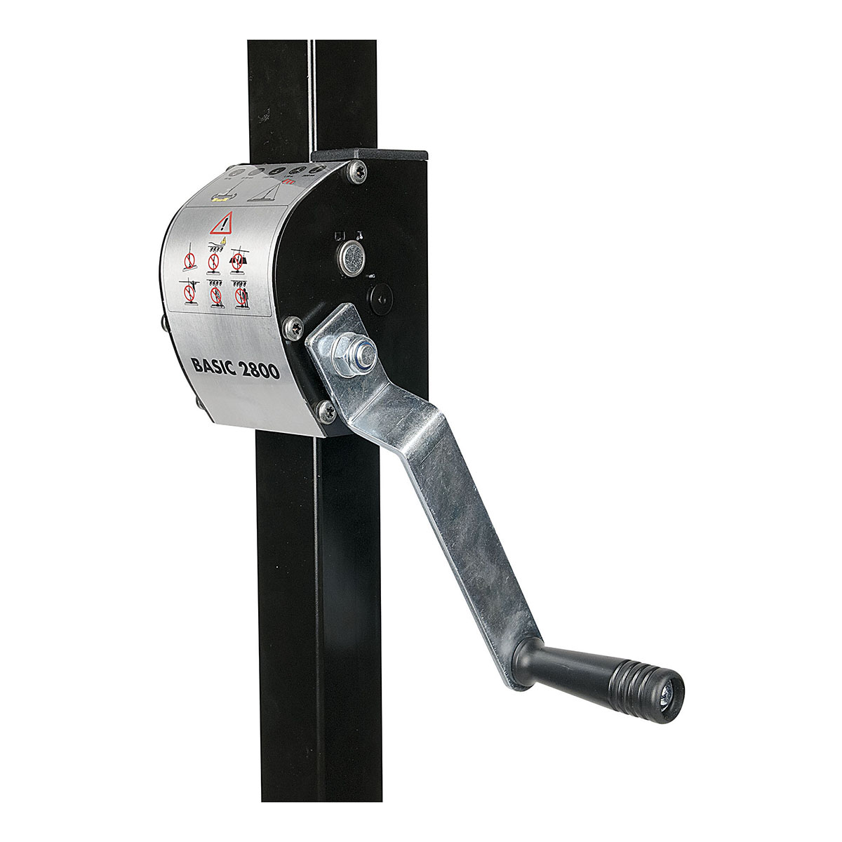 Showgear Basic 2800 Wind-Up statief 2,80m - 80kg Inclusief adapter 28mm - 35mm Showgear Basic 2800 Wind-Up statief 2,80m - 80kg Inclusief adapter 28mm - 35mm
