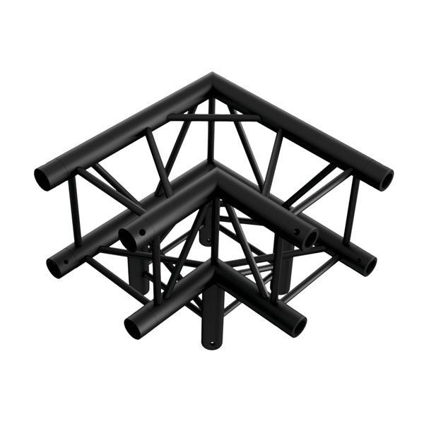 Alprocon F34-C30 truss vierkant 3-weg hoek zwart Alprocon F34-C30 truss vierkant 3-weg hoek zwart
