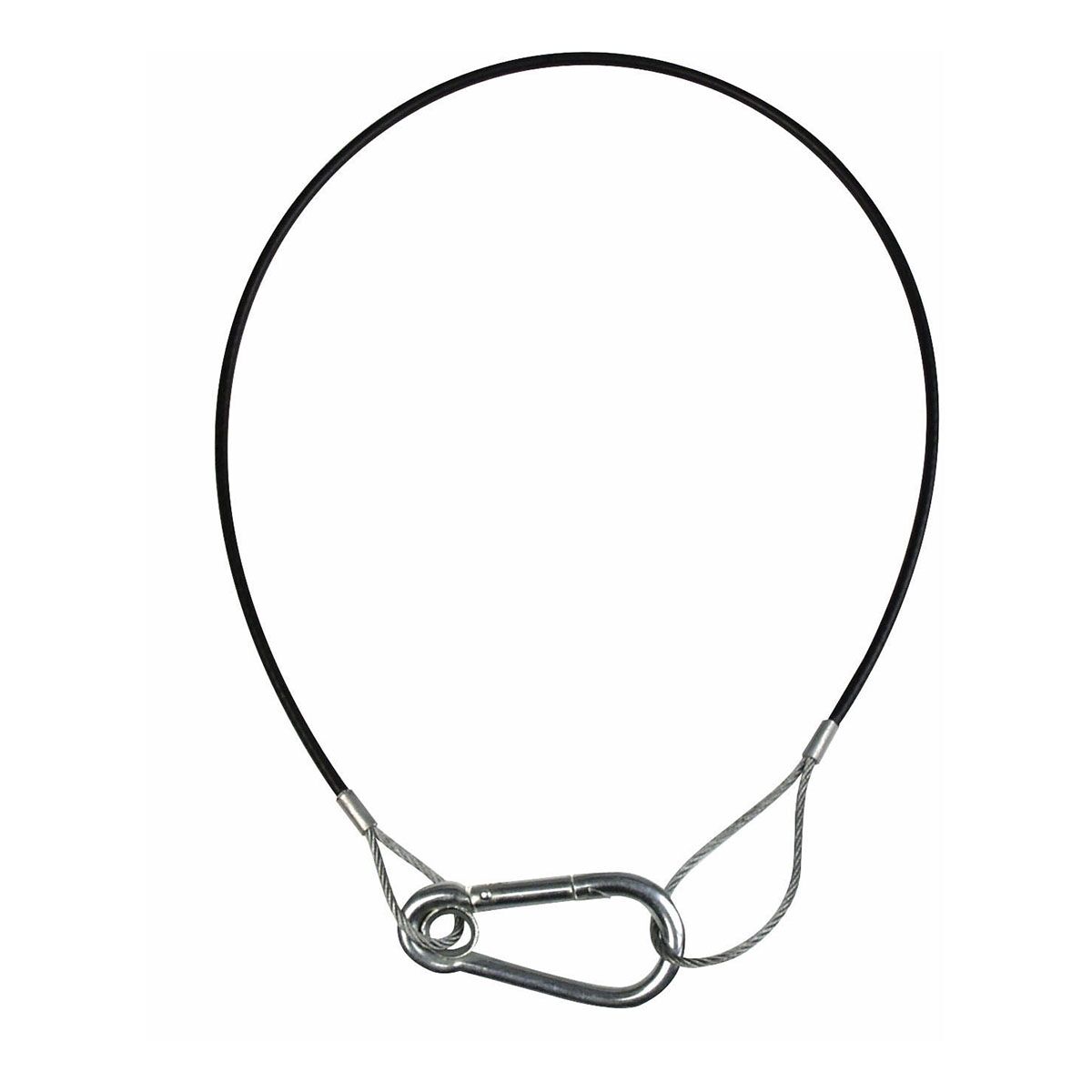 Showgear Veiligheidskabel Ø 2mm 50cm PVC coating zwart Showgear Veiligheidskabel Ø 2mm 50cm PVC coating zwart