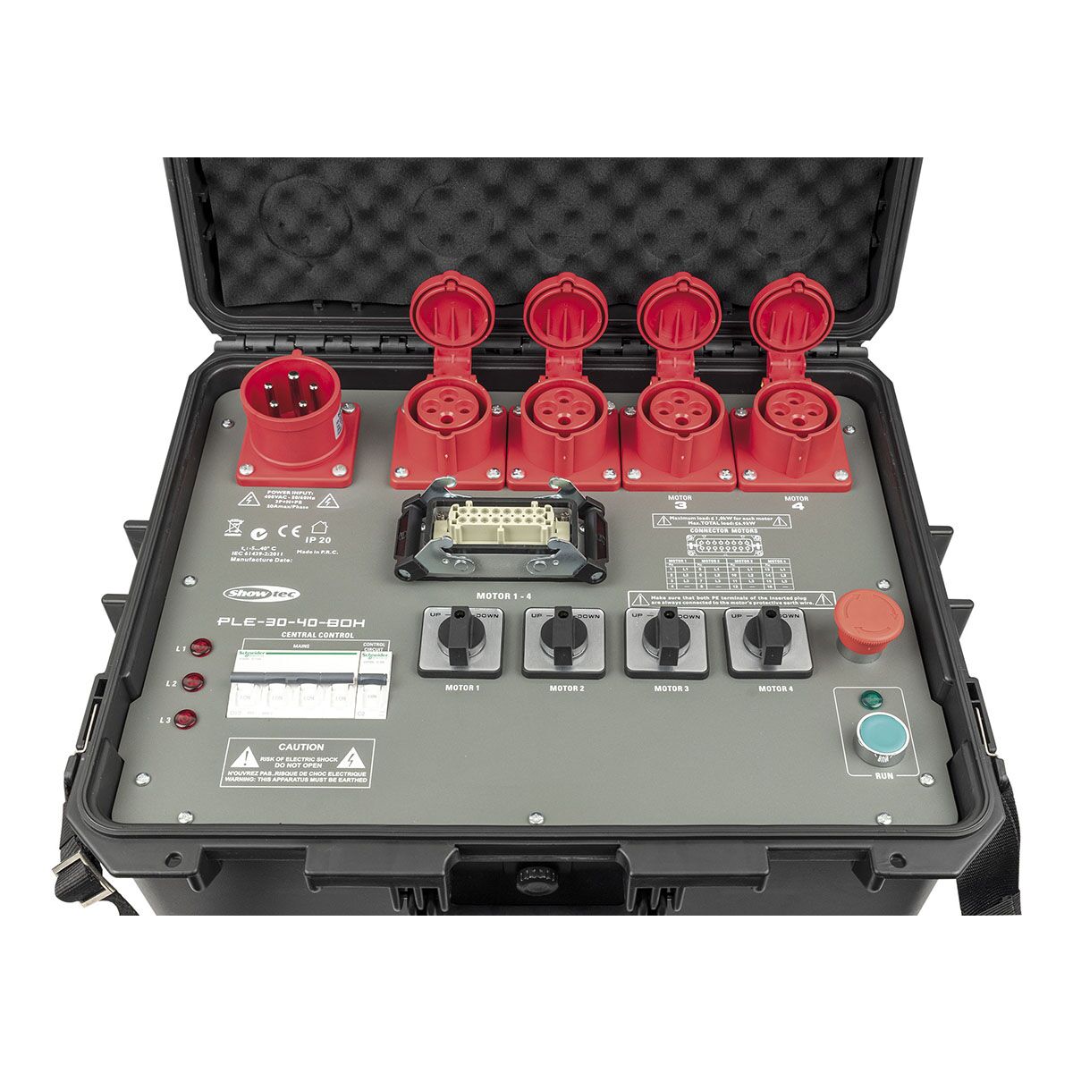 Showgear PLE-30-40 Direct Control 4-kanalen kettingtakel controller Showgear PLE-30-40 Direct Control 4-kanalen kettingtakel controller
