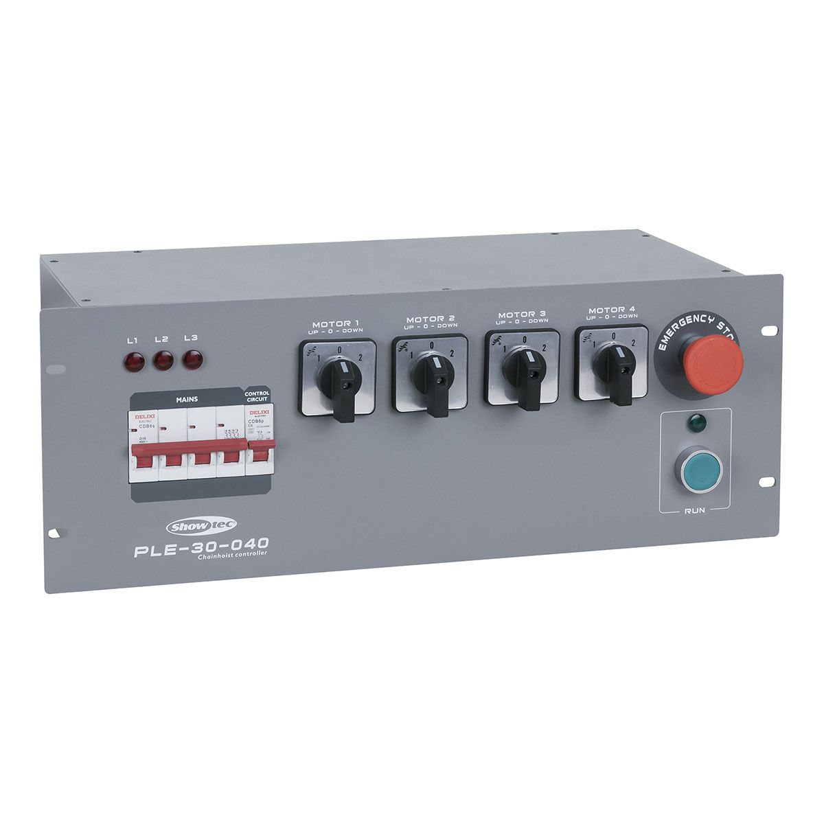 Showgear 4-Channel Chainhoist Controller Directe besturing Showgear 4-Channel Chainhoist Controller Directe besturing