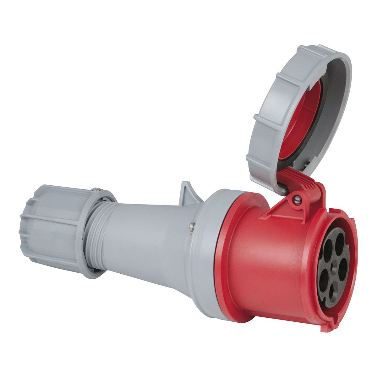 PCE CEE 63A 400V 5p Plug Female Rood, IP67 PCE CEE 63A 400V 5p Plug Female Rood, IP67