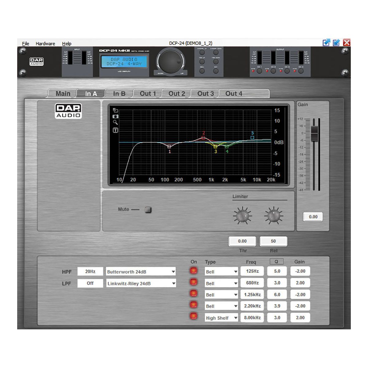DAP DCP-24 MKII Digitale crossover DAP DCP-24 MKII Digitale crossover