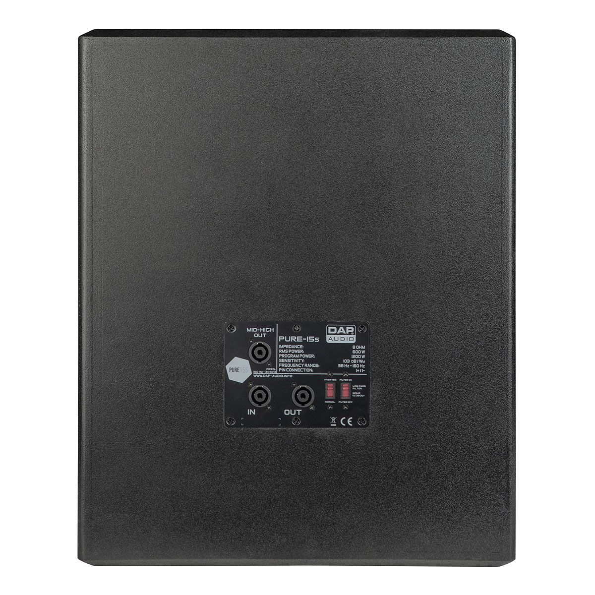 DAP Pure-15S Passieve subwoofer - 15 inch 1200W DAP Pure-15S Passieve subwoofer - 15 inch 1200W