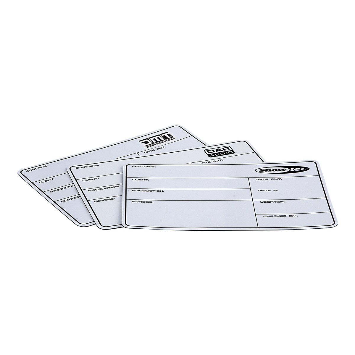 Showtec flightcase label zelfklevend 113x170mm Showtec flightcase label zelfklevend 113x170mm