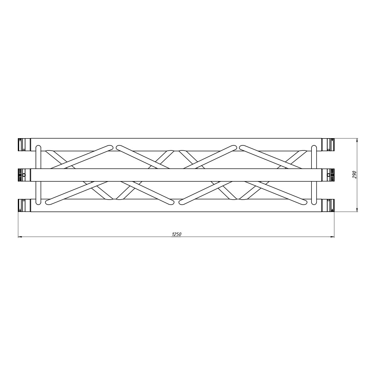 FORTEX FX33 driehoek truss 125 cm FORTEX FX33 driehoek truss 125 cm