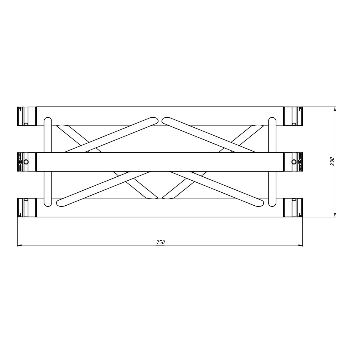 FORTEX FX33 driehoek truss 75 cm FORTEX FX33 driehoek truss 75 cm