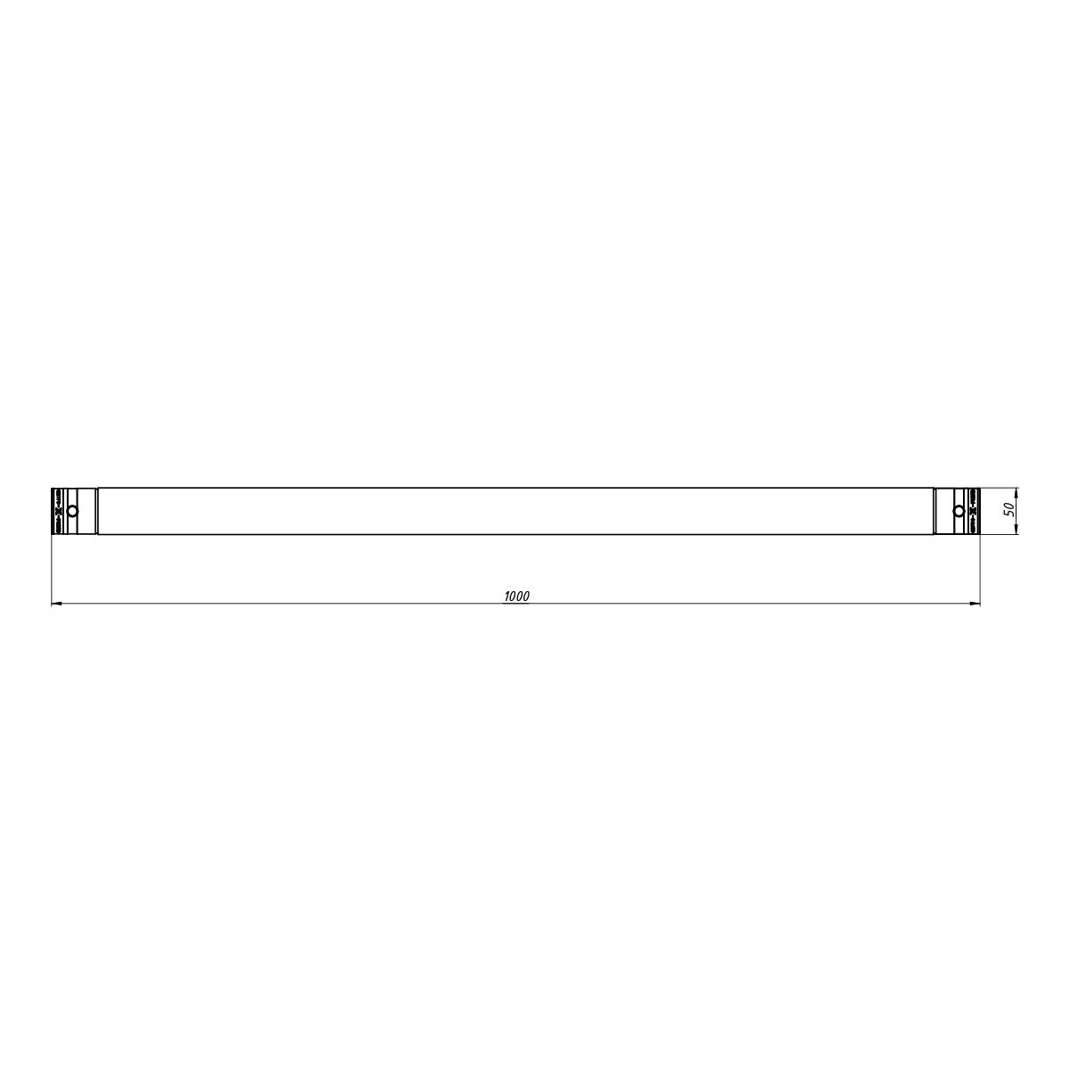 FORTEX FX31-L100 enkele truss buis lengte 100 cm zwart FORTEX FX31-L100 enkele truss buis lengte 100 cm zwart