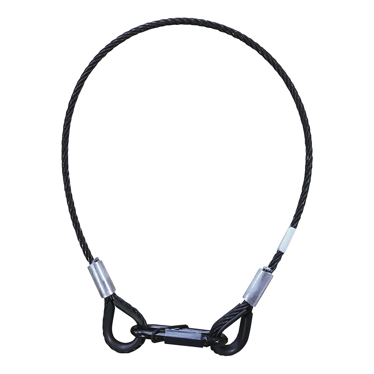Showgear Safety veiligheidskabel BGV-C1 gecertificeerd 100cm - 4mm zwart Showgear Safety veiligheidskabel BGV-C1 gecertificeerd 100cm - 4mm zwart