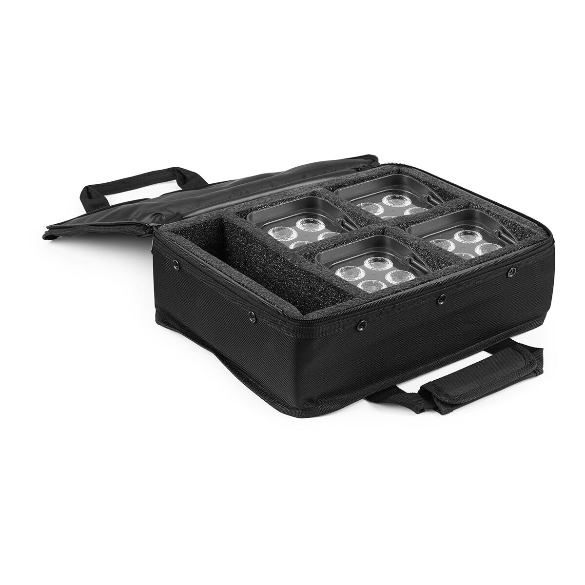 BeamZ AC470 flightbag - Tas voor 4 BBP90 uplights en extra ruimte voor accessoires BeamZ AC470 flightbag - Tas voor 4 BBP90 uplights en extra ruimte voor accessoires