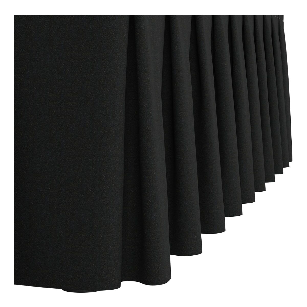 FORTEX Podiumrok geplooid 6m (b) x 60cm (h) MCS 350 g/m² zwart FORTEX Podiumrok geplooid 6m (b) x 60cm (h) MCS 350 g/m² zwart