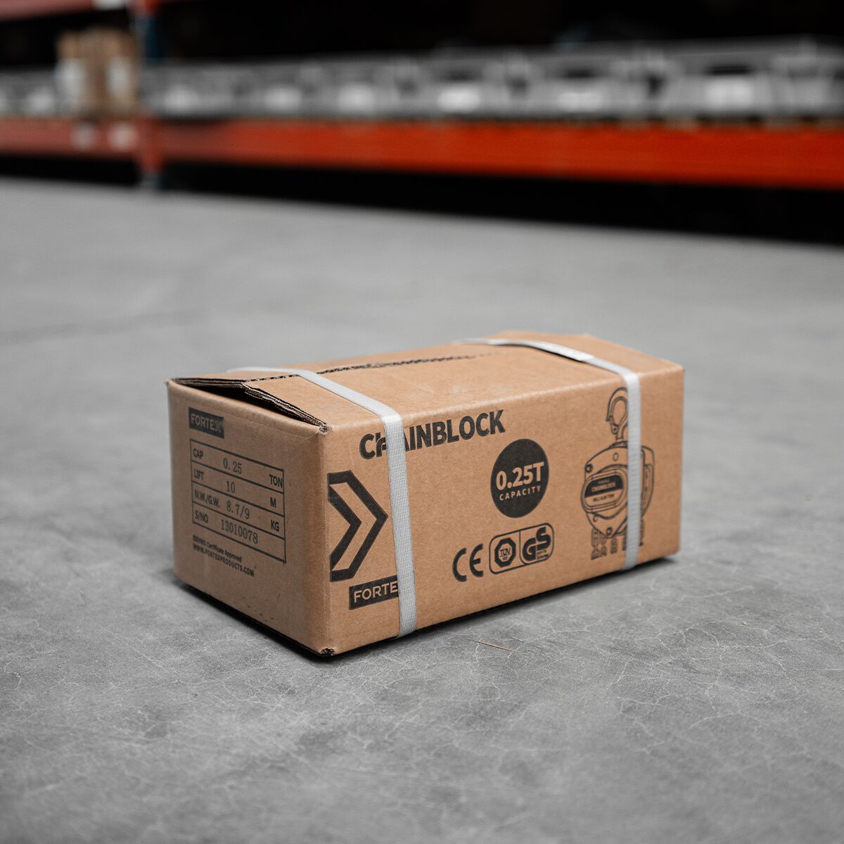 FORTEX Chain Block BASIC MKII 0.25 ton - 6 meter - handtakel FORTEX Chain Block BASIC MKII 0.25 ton - 6 meter - handtakel