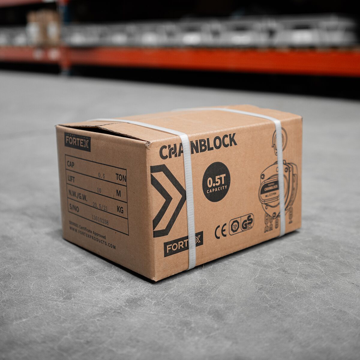 FORTEX Chain Block BASIC MKII 0.25 ton - 6 meter - handtakel FORTEX Chain Block BASIC MKII 0.25 ton - 6 meter - handtakel