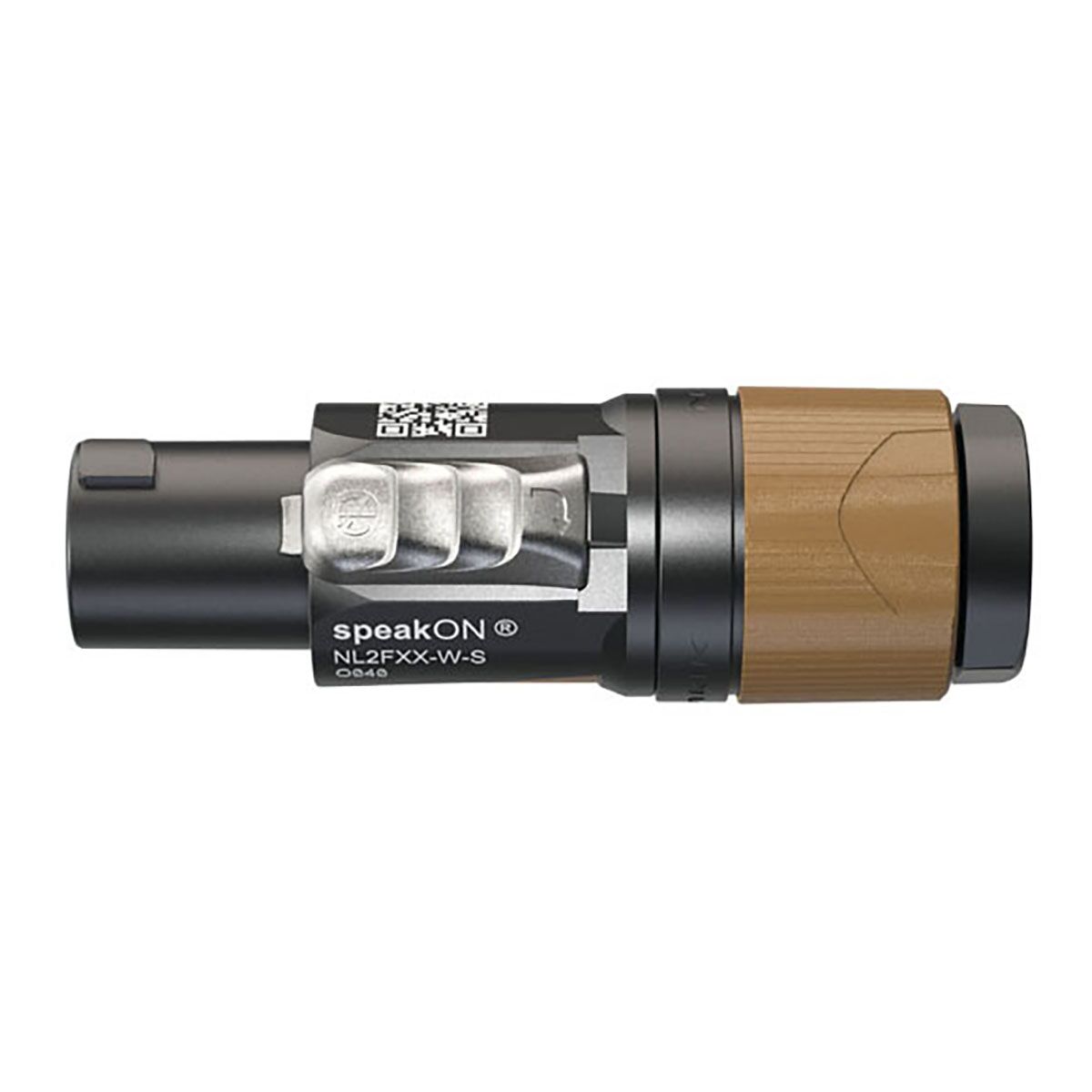 Neutrik® NL2FXX-W-S speakON 2P Cable Connector - S Zwarte/bruine behuizing - Kleine diameter kabels Neutrik® NL2FXX-W-S speakON 2P Cable Connector - S Zwarte/bruine behuizing - Kleine diameter kabels