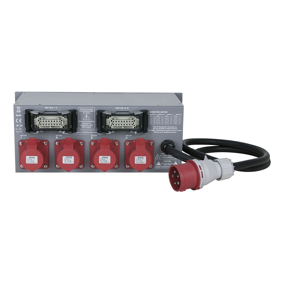Showgear 8-Channel Chainhoist Controller - directe besturing Showgear 8-Channel Chainhoist Controller - directe besturing