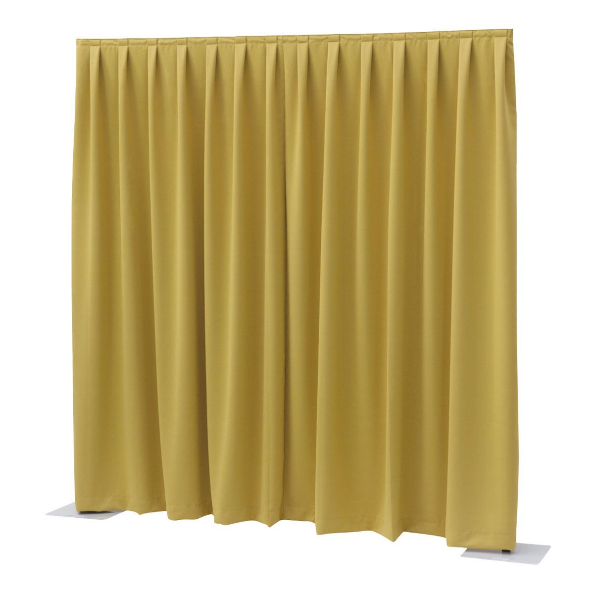 WENTEX® Pipe & Drape Dimout gordijn 300x300cm (bxh) 260 gram/m² geplooid - geel WENTEX® Pipe & Drape Dimout gordijn 300x300cm (bxh) 260 gram/m² geplooid - geel