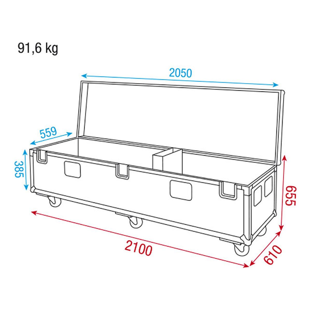 WENTEX® Pipe & Drape Flightcase - baseplate 45cm WENTEX® Pipe & Drape Flightcase - baseplate 45cm