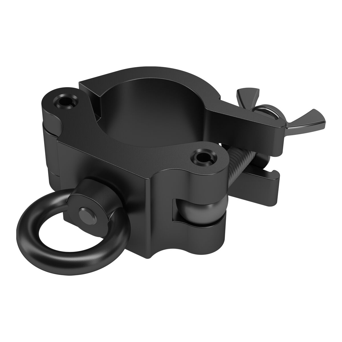 FORTEX Half Coupler truss klem WLL 200kg buis Ø48-51mm + hijsoog zwart FORTEX Half Coupler truss klem WLL 200kg buis Ø48-51mm + hijsoog zwart