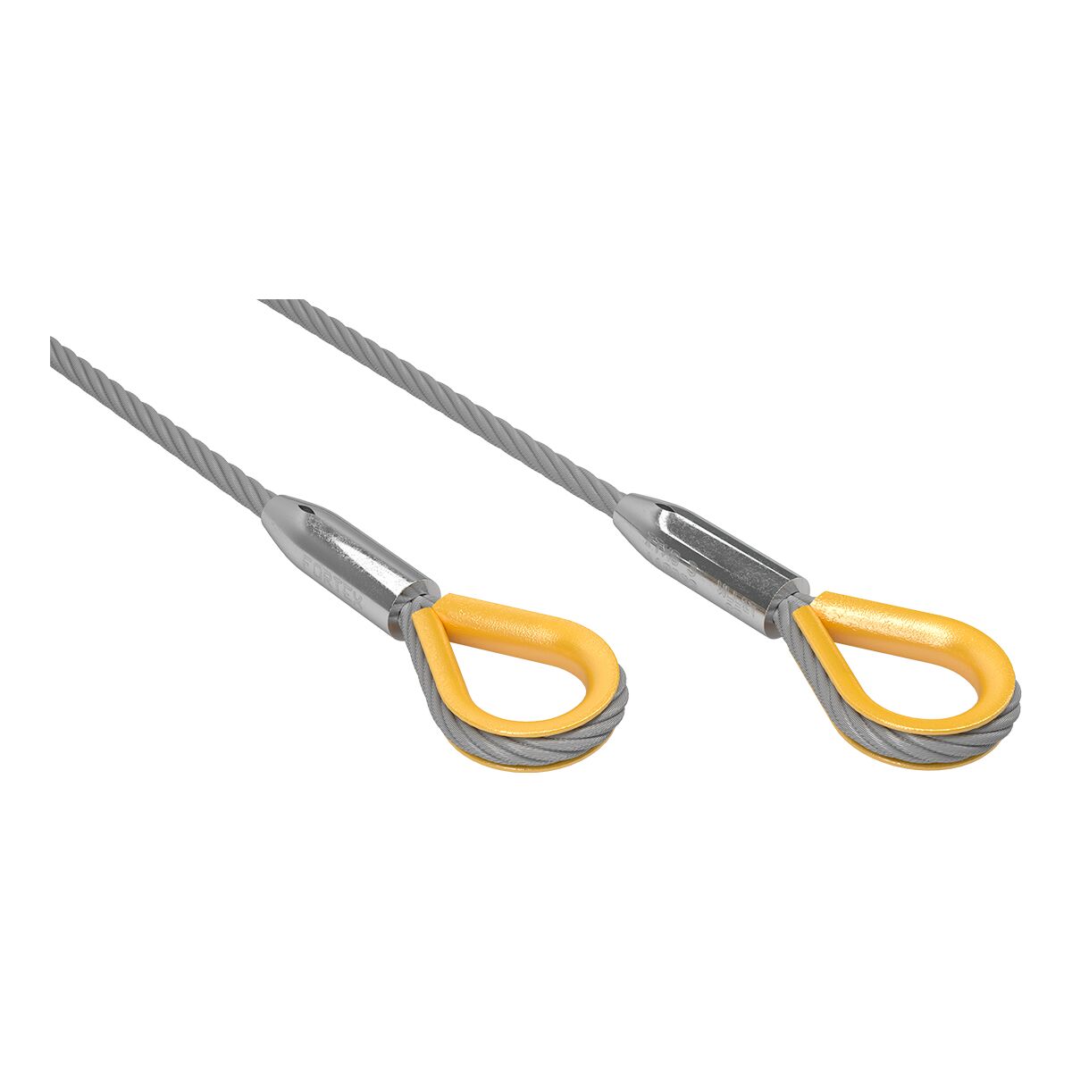 FORTEX Steel 1 meter - Ø10mm 1T staalkabel 6x 36 + stk certificaat FORTEX Steel 1 meter - Ø10mm 1T staalkabel 6x 36 + stk certificaat