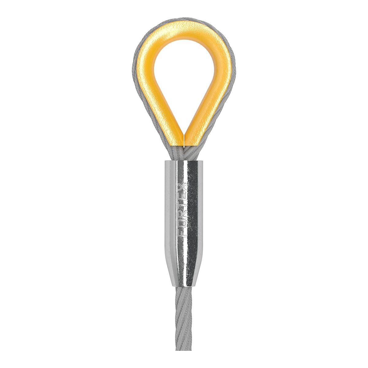 FORTEX Steel 1 meter - Ø10mm 1T staalkabel 6x 36 + stk certificaat FORTEX Steel 1 meter - Ø10mm 1T staalkabel 6x 36 + stk certificaat