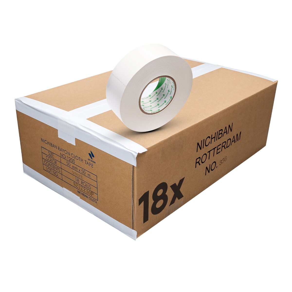Nichiban® Gaffa Tape 1200 - 50m rol 50mm paars Nichiban® Gaffa Tape 1200 - 50m rol 50mm paars