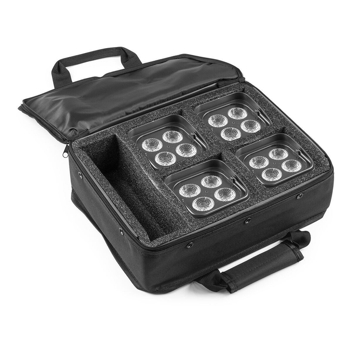 BeamZ AC470 flightbag - Tas voor 4 BBP90 uplights en extra ruimte voor accessoires BeamZ AC470 flightbag - Tas voor 4 BBP90 uplights en extra ruimte voor accessoires