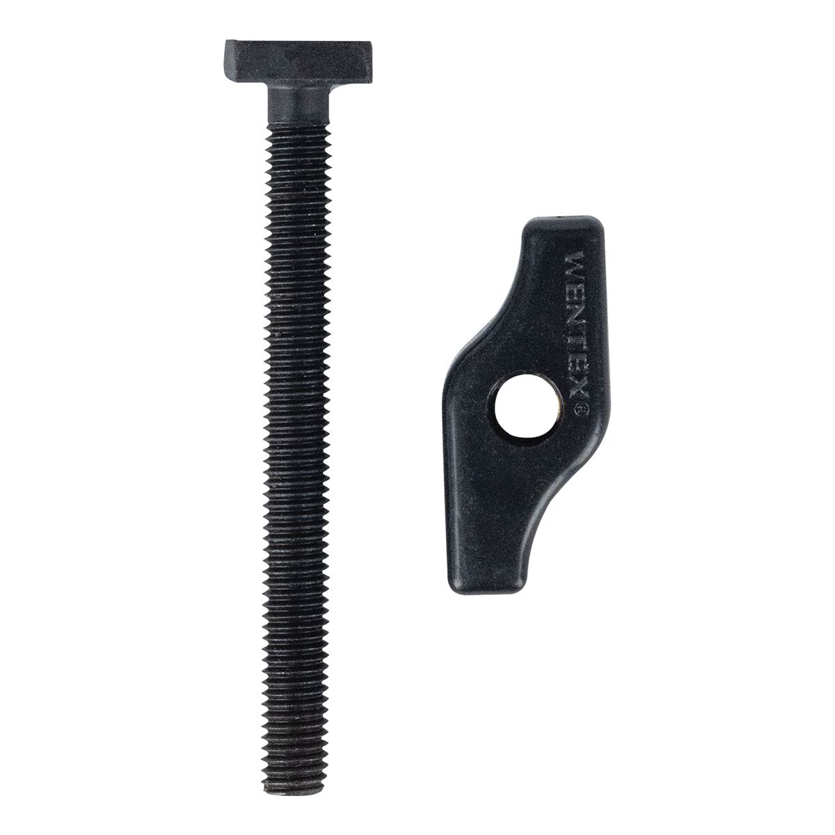 WENTEX® SET Frame Wing Nut M8 and Hammer Head Bolt Zwart