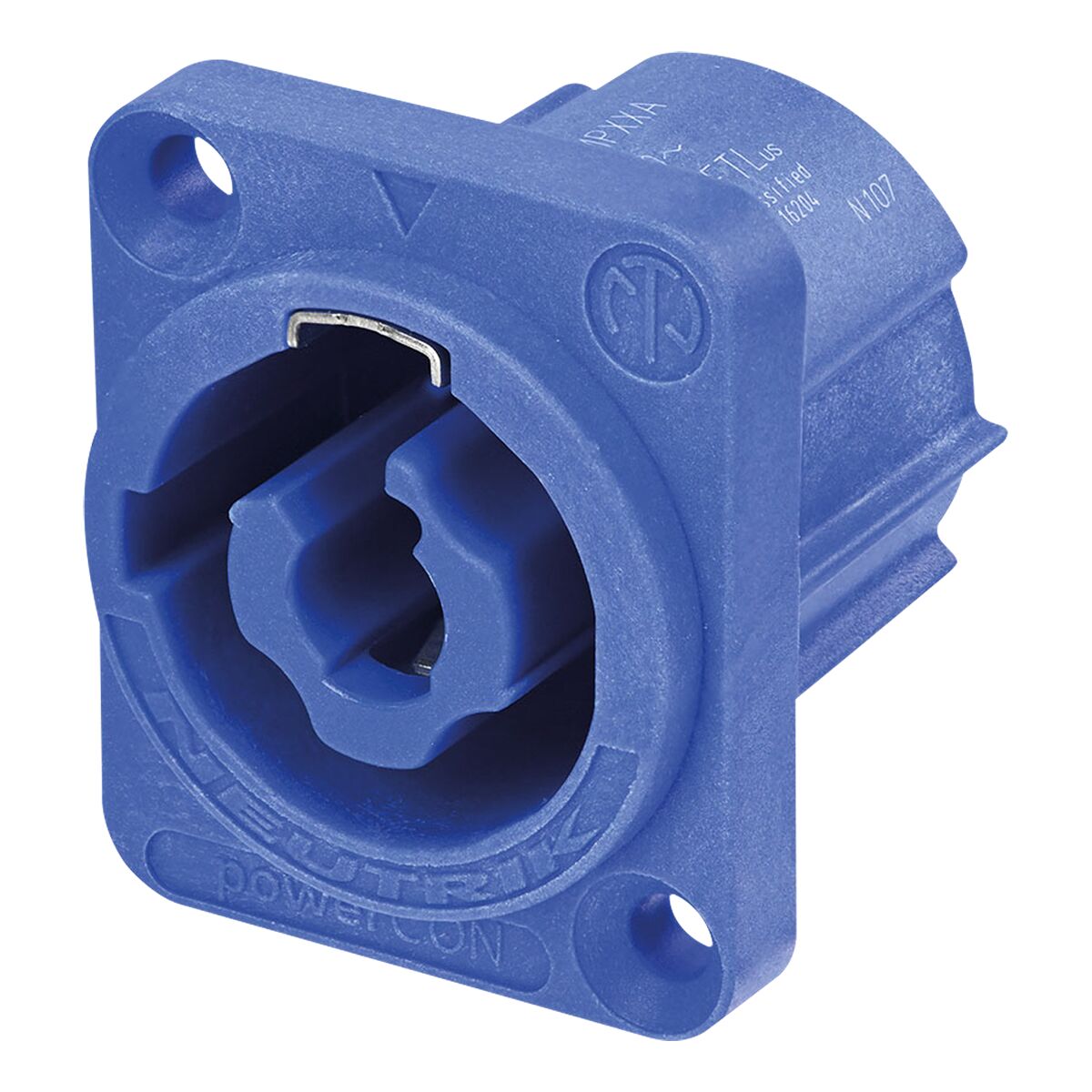Neutrik® NAC3MPXXA PowerCON Chassis input 20 A - Blauw