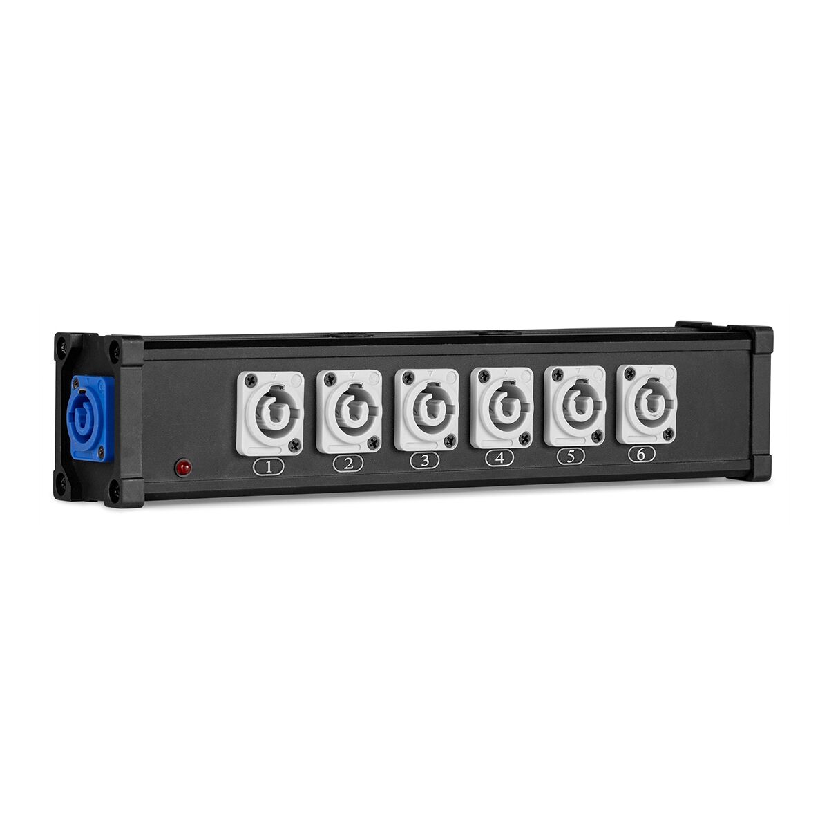 PD Connex PSB27 7-voudige stroomverdeler voor powerCON OUT en 1-IN Doorlus - zwart PD Connex PSB27 7-voudige stroomverdeler voor powerCON OUT en 1-IN Doorlus - zwart