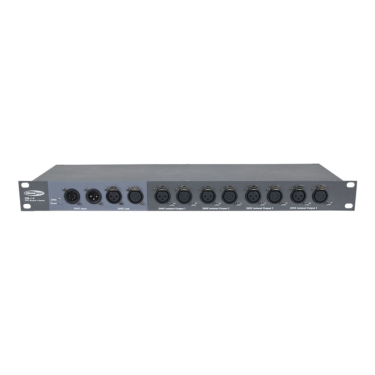 Showtec DB-1-4 4-kanaals DMX-booster / splitter 3- en 5-polige XLR Showtec DB-1-4 4-kanaals DMX-booster / splitter 3- en 5-polige XLR