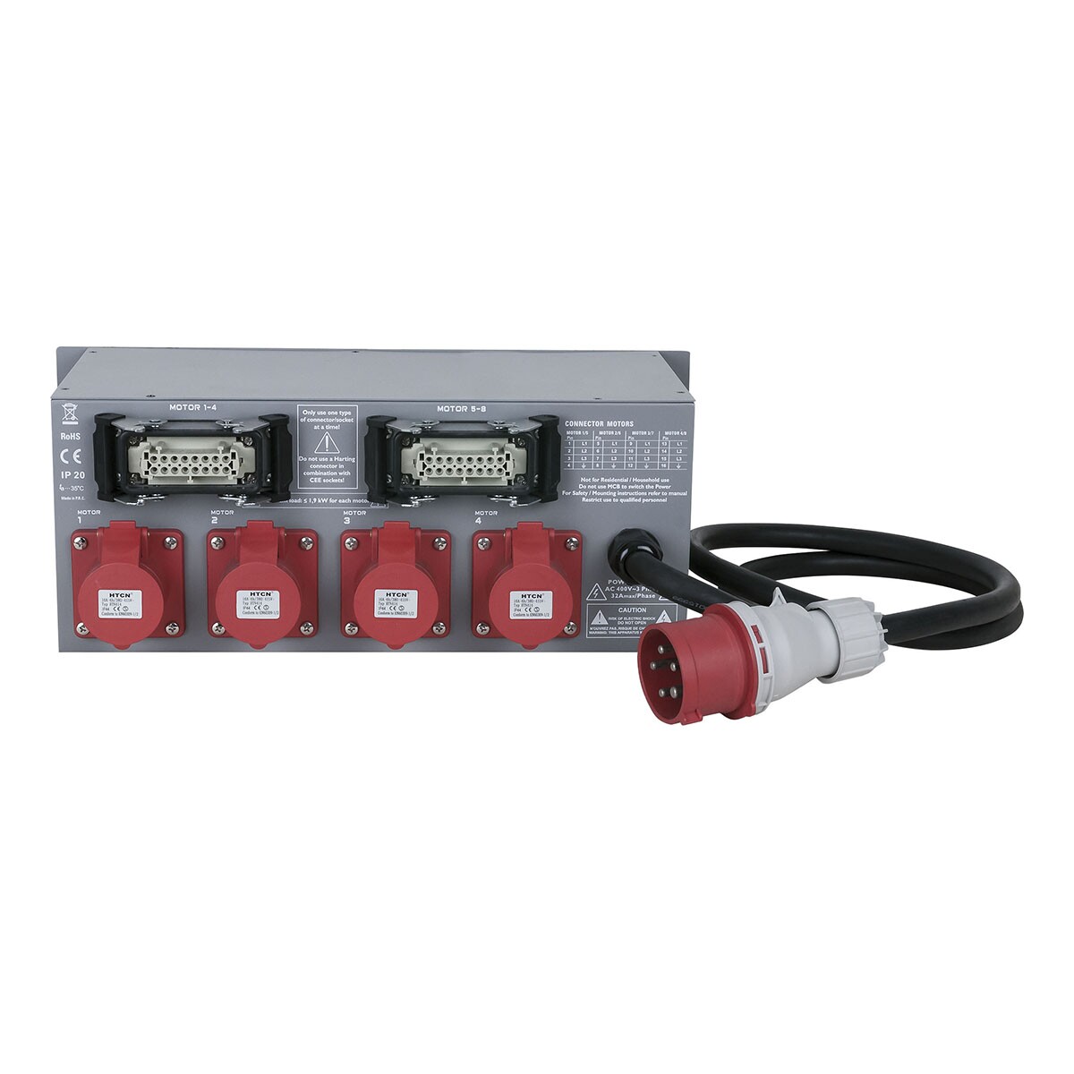 Showgear 8-Channel Chainhoist Controller - directe besturing Showgear 8-Channel Chainhoist Controller - directe besturing