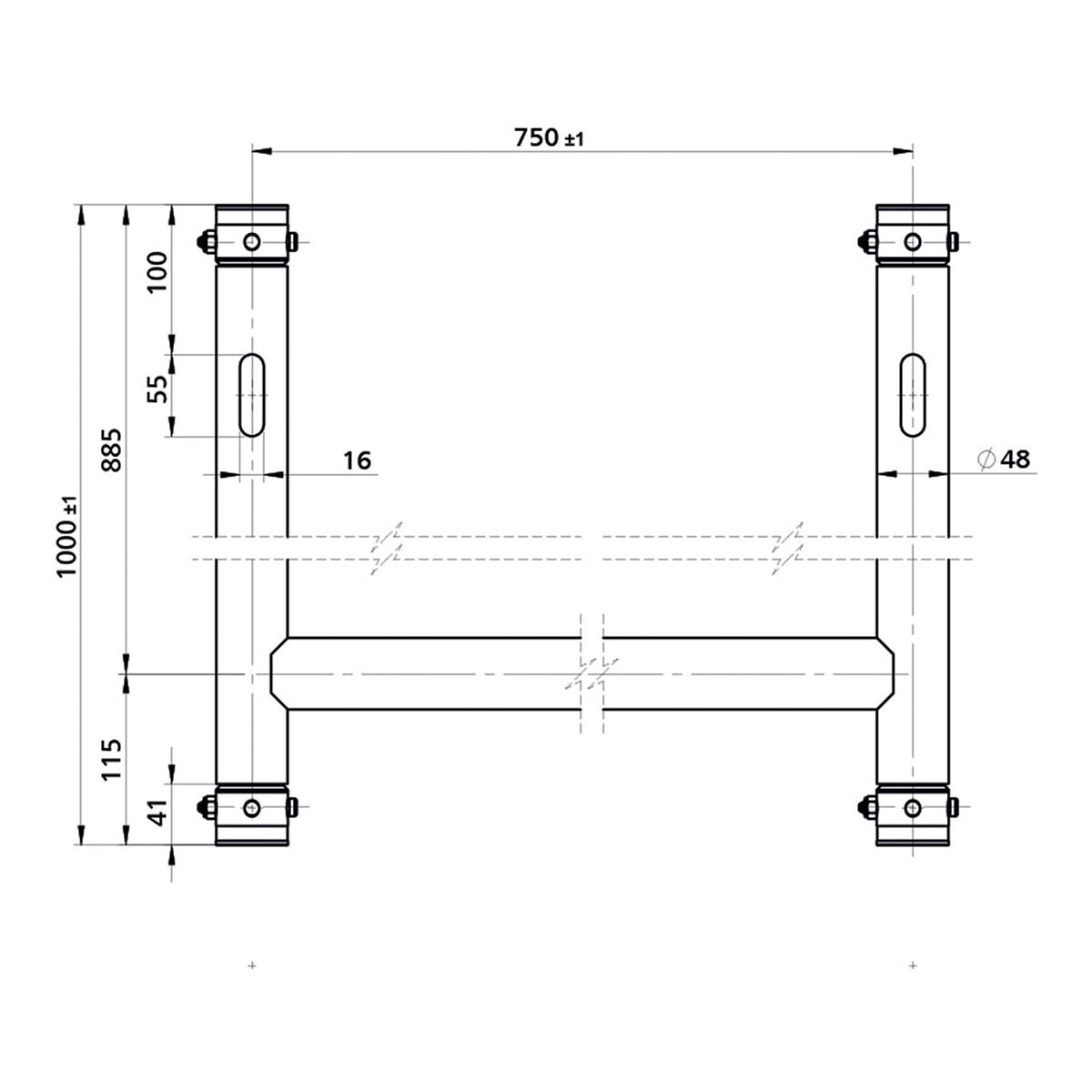 Showgear H-Downrigger Zwart (FT/FQ) Showgear H-Downrigger Zwart (FT/FQ)