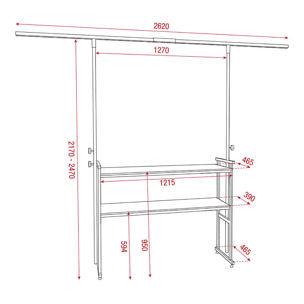 Showgear DJ stand set Mammoth Stands Showgear DJ stand set Mammoth Stands