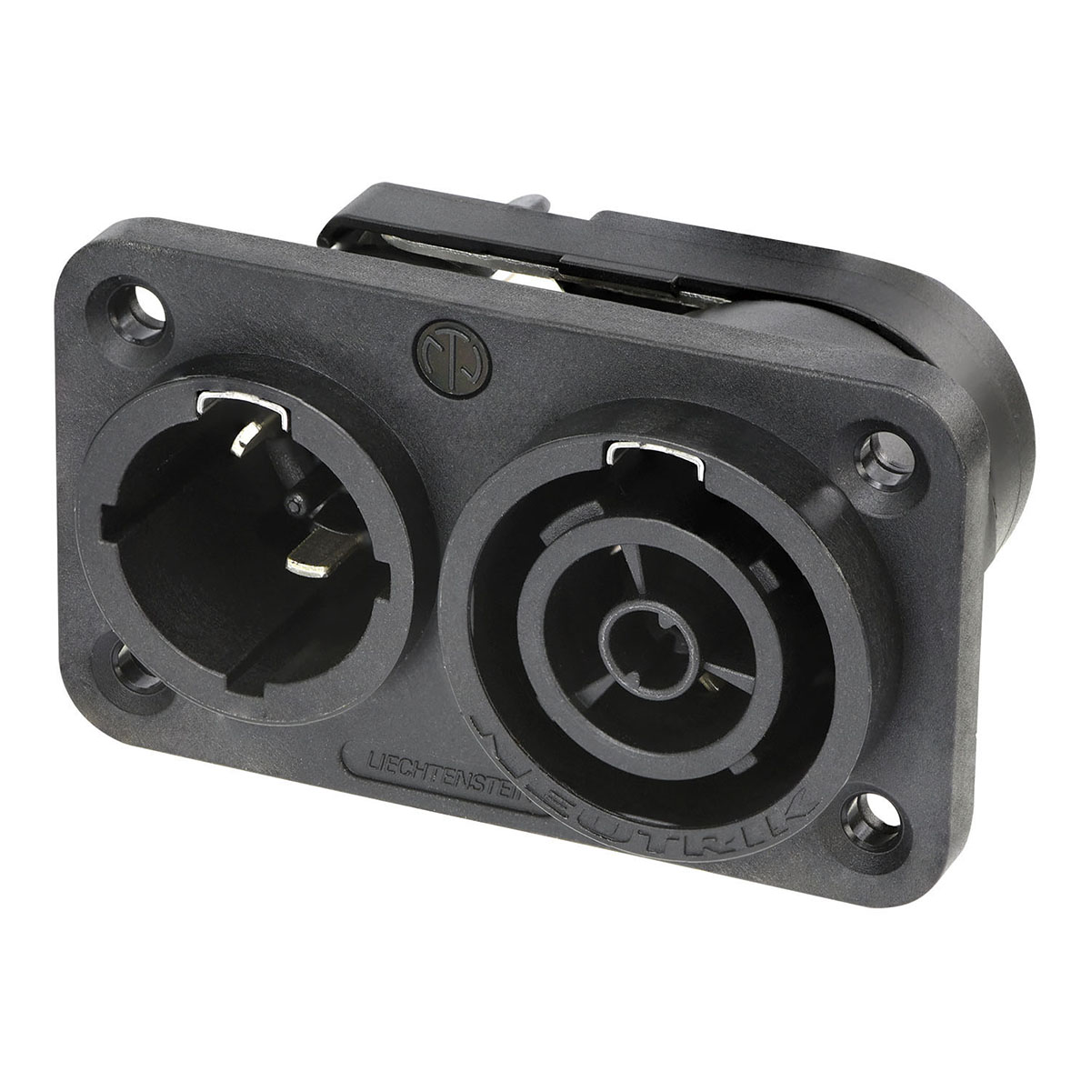 Neutrik® NAC3PX-TOP powerCON® TRUE1 in/outlet chassis connector afsluitbaar Neutrik® NAC3PX-TOP powerCON® TRUE1 in/outlet chassis connector afsluitbaar
